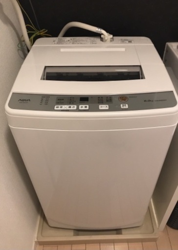 AQUA  洗濯機　AQW-S60H 白 6kg 乾燥無