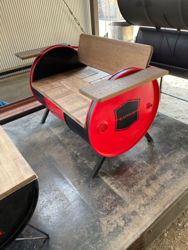 ドラム缶テーブルベンチセット