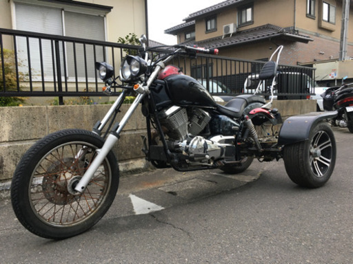 問い合わせ者にて契約成立済★ トライク 三輪 国産 ロングフォークドラッグスター 250 エンジン 実動 問い合わせ者にて契約成立済☆ トライク 三輪 国産 ロングフォーク