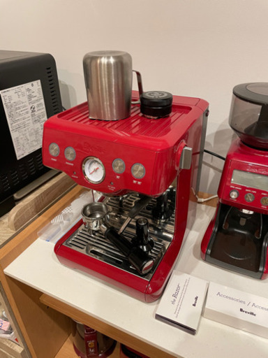 Breville エスプレッソマシン レッド BES840XL中古品