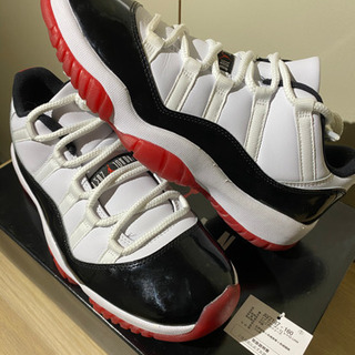 AIR JORDAN 11 RETRO LOW コンコルド ブレッド ジム レッド 27cm  ナイキエアジョーダン AIR JORDAN 11 RETRO LOW コンコルド ブレッド ジム レッド 27cm