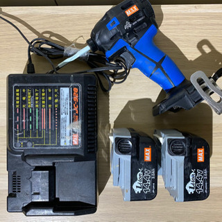 MAX マックス PJ−151 14V/18V インパクトドライバー フルセット 青