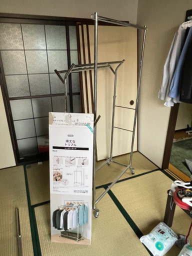 ニトリ トリプルハンガーラック オカミナモ 辻堂の収納家具 タンス 衣類収納 の中古あげます 譲ります ジモティーで不用品の処分