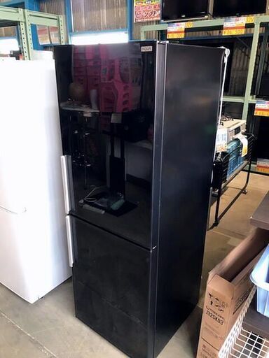 冷蔵庫　AQUA AQR-D27A(K) 2012年製　2ドア　ブラック　270L　フラット＆スクエアデザイン　キッチン　料理　住まい