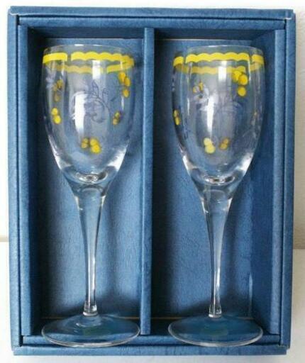 ノリタケ クリスタル ペア ワイン(シャンパン)グラスセット 未使用品