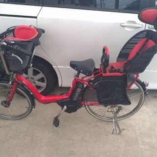 電動アシスト自転車 ブリジストン アンジェリーノ 3段ギア LEDライト 赤