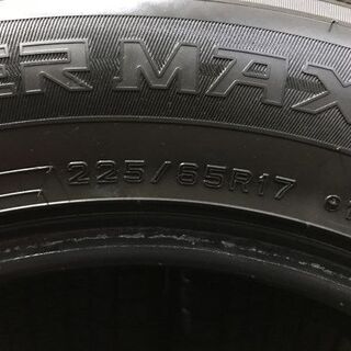 DUNLOP WINTER MAXX SJ8 225/65R17 17インチ スタッドレス 4本 2017年製 バリ溝 ハリアー CR-V CX-5 RAV4等　(TD452) クレジットカード QR決済可能