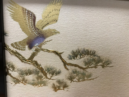 生花の屏風、金塗り。