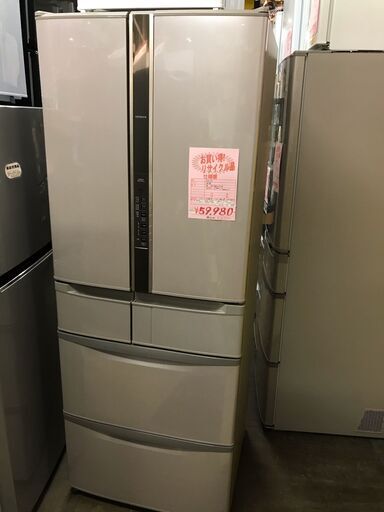 今だけチャンス！「ジモティー」見たよ！で通常特価65,978円より16,000円引きの49,978円!　日立 HITACHI　フレンチドア　6ドア冷凍冷蔵庫　475L　R-SF480CM　2013年製　自動製氷機　真空チルド　観音開