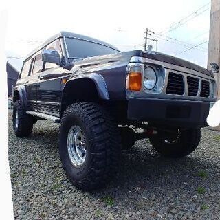 ストレッチドビー Y60サファリリアバンパー 希少クロカンバンパー