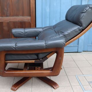 FUJI FURNITURE(冨士ファニチア) の ヴィンテージ本革パーソナルチェア