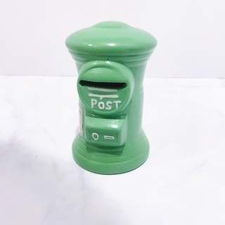 緑　ポスト型　貯金箱