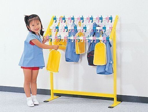 保育園/保育所 フックスタンド ハンガースタンド 60人用 ニュー万能スタンド　傾斜型　保育用品