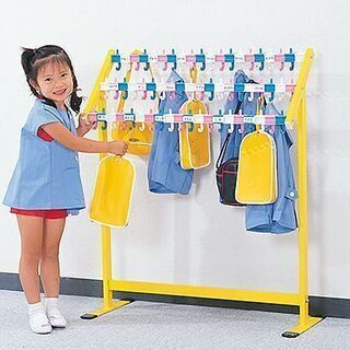 保育園/保育所 フックスタンド ハンガースタンド 60人用 ニュー万能スタンド　傾斜型　保育用品