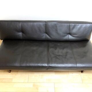 札幌近郊　送料無料　アクタス ACTUS ファイブバイファイブ five by five ティルソファ TILL SOFA レザーソファ 無垢材ウォールナット