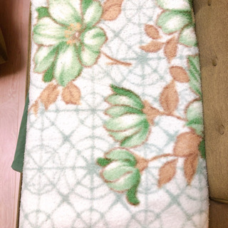【受渡決定】無料　毛布　シングル　グリーン