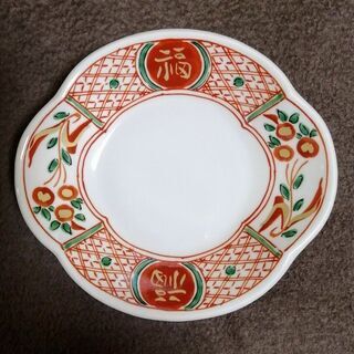 中華柄の醬油皿