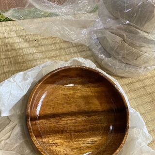 木製の菓子皿（？）5枚セット【無料】