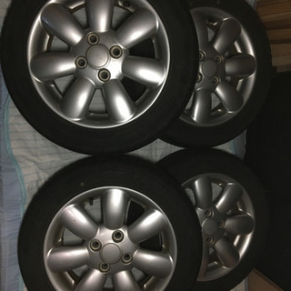 ○HE22S 純正アルミホイール　タイヤ上物○