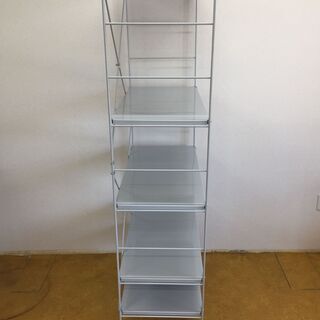 MUJI 無印良品 スチール 5段ユニットシェルフ シンプルモダン 飾り棚 無印良品(MUJI)の人気の5段ステンレスユニットシェルフです。大型