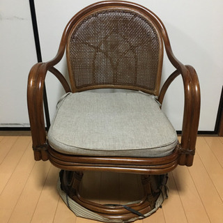 新品　籐製　回転座椅子