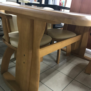 【お値下げ！】便利な5点セット！ 回転チェア ダイニングセット