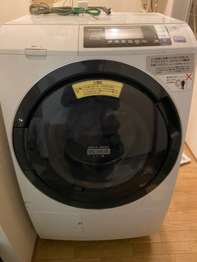【大幅値下げしました！】HITACHI 日立 10kg/6kg ドラム式洗濯乾燥機 ビッグドラム スリム BD-SG100A 2016年製　ホワイト