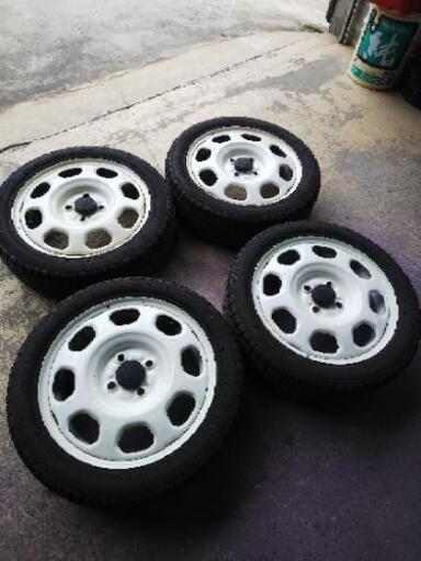 スズキ ハスラー 純正ホイール 155 55 15 バリ山 タイヤホイールセット