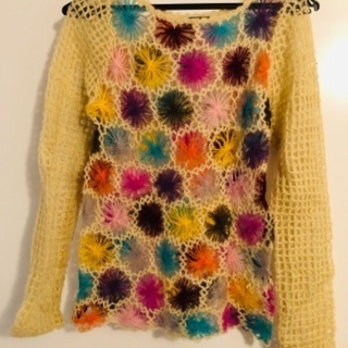 手編み風繊細なキュートなふわふわセーター
