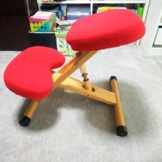 【ネット決済】バランス チェア 赤  良い姿勢 椅子