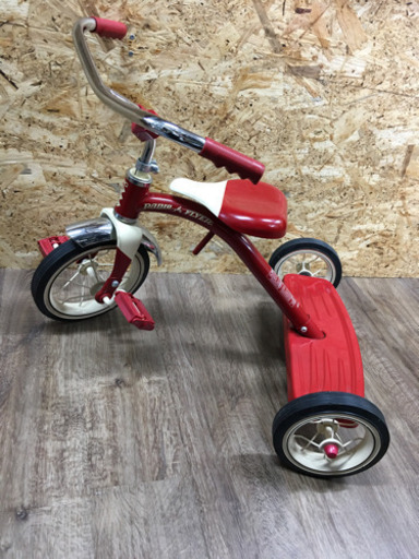 S ラジオフライヤー　三輪車　ほぼ未使用　赤白　レトロ