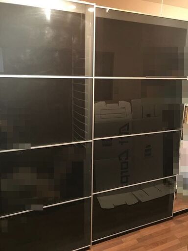 IKEA イケヤ ワードローブ PAX ガラス引き戸
