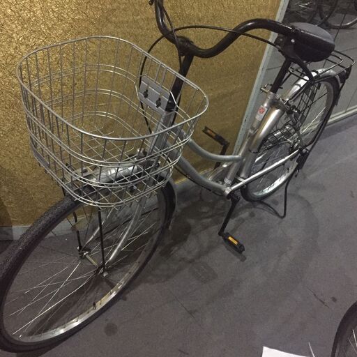 《レンタサイクル店使用　自転車整備士整備済み！》NO.72中古車　26インチ　シティサイクル　シルバー