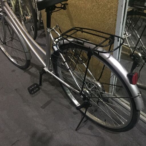 《レンタサイクル店使用　自転車整備士整備済み！》NO.72中古車　26インチ　シティサイクル　シルバー