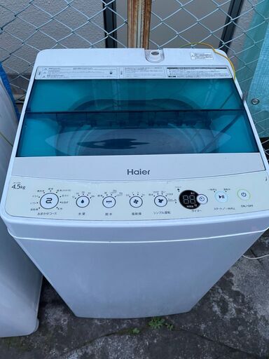 GW中も■都内近郊無料で配送、設置いたします■2019年製　洗濯機　ハイアール　JW-C45A　4.5キロ■HIA01