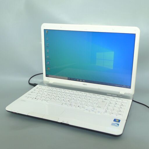 送料無料 HDD640GB 1台限定ノートパソコン 中古良品 15.6型 NEC LS150FS6W Pentium 4GB DVDマルチ 無線 Windows10 LibreOffice ホワイト