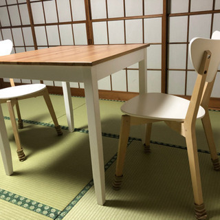 IKEA イケア　ダイニングテーブル　2人用　LERHAMN N...