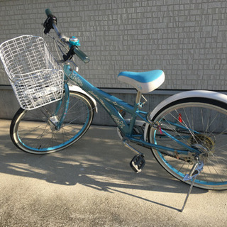 【ネット決済】交渉中　22インチ　女の子向け　水色自転車