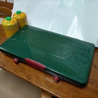 新品未使用】 Coleman 2バーナー スタンド付 直接お渡し可 おまけ付き 