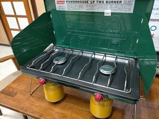 【新品未使用】　Coleman ２バーナー スタンド付　直接お渡し可　おまけ付き☆