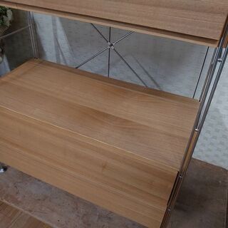 h無印良品ステンレスユニットシェルフ ステンレス棚セット ワイド 特大 カスタム品 MUJI 収納家具 店頭引取大歓迎♪ R3317)