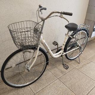 【ネット決済】【購入者決定】自転車　26インチ　ホワイト　ママチャリ