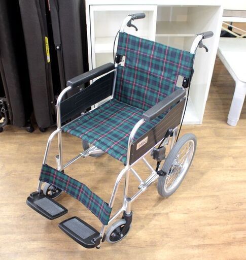 (Y)北大前! 札幌 引取 Wheel Chair miki/ミキ M-1 自走型 スタンダード車いす MPN-43JD シート/A-3 折り畳み/介護用ブレーキ,ロック機能 座面高435mm