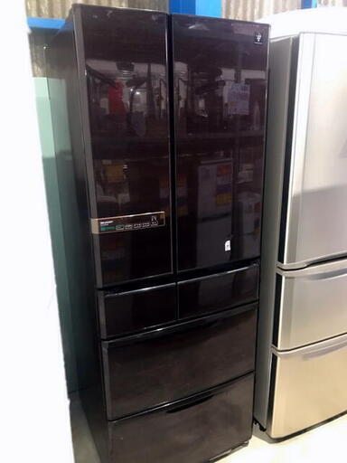 冷蔵庫　SHARP SJ-XF52W-T 2012年製　ブラウン　515L　フレンチドア　プラズマクラスター7000　ファミリータイプ