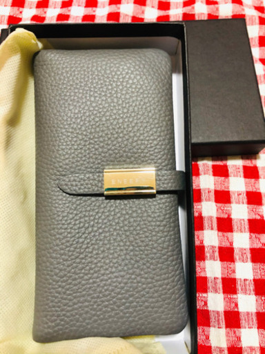 おしゃれな大人牛革財布/グレー色　半額