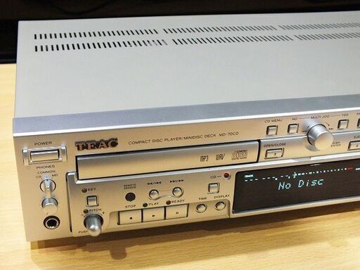 【苫小牧バナナ】TEAC/ティアック CDプレーヤー/MDデッキ搭載 コンビネーションデッキ MD-70CD WAVファイル/MP3ファイル再生可能♪