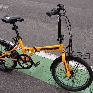 ハマー 折りたたみ 自転車 20インチ 6段切替え 荷台あり 状態良好