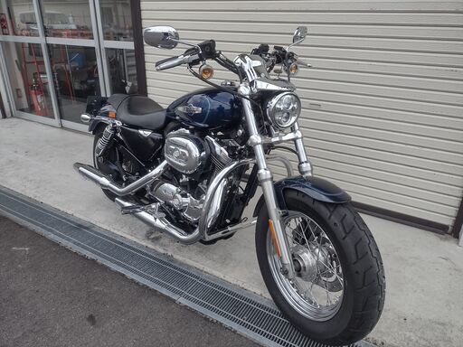 【岡谷より安心の古物商許可済】ハーレーXL１２００C 程度抜群！バッテリー新品　車検R7.9　スワロフスキーロゴアートOP 付
