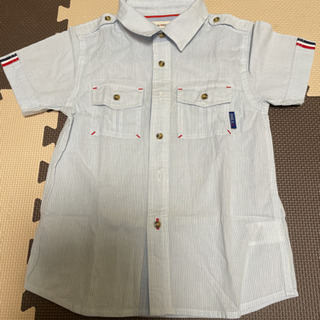 【古着】子供服 半袖 ボタンシャツ 120