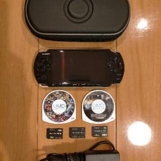 美品 PSP 3000 大容量バッテリー、ケース、メモリー、ソフト付き